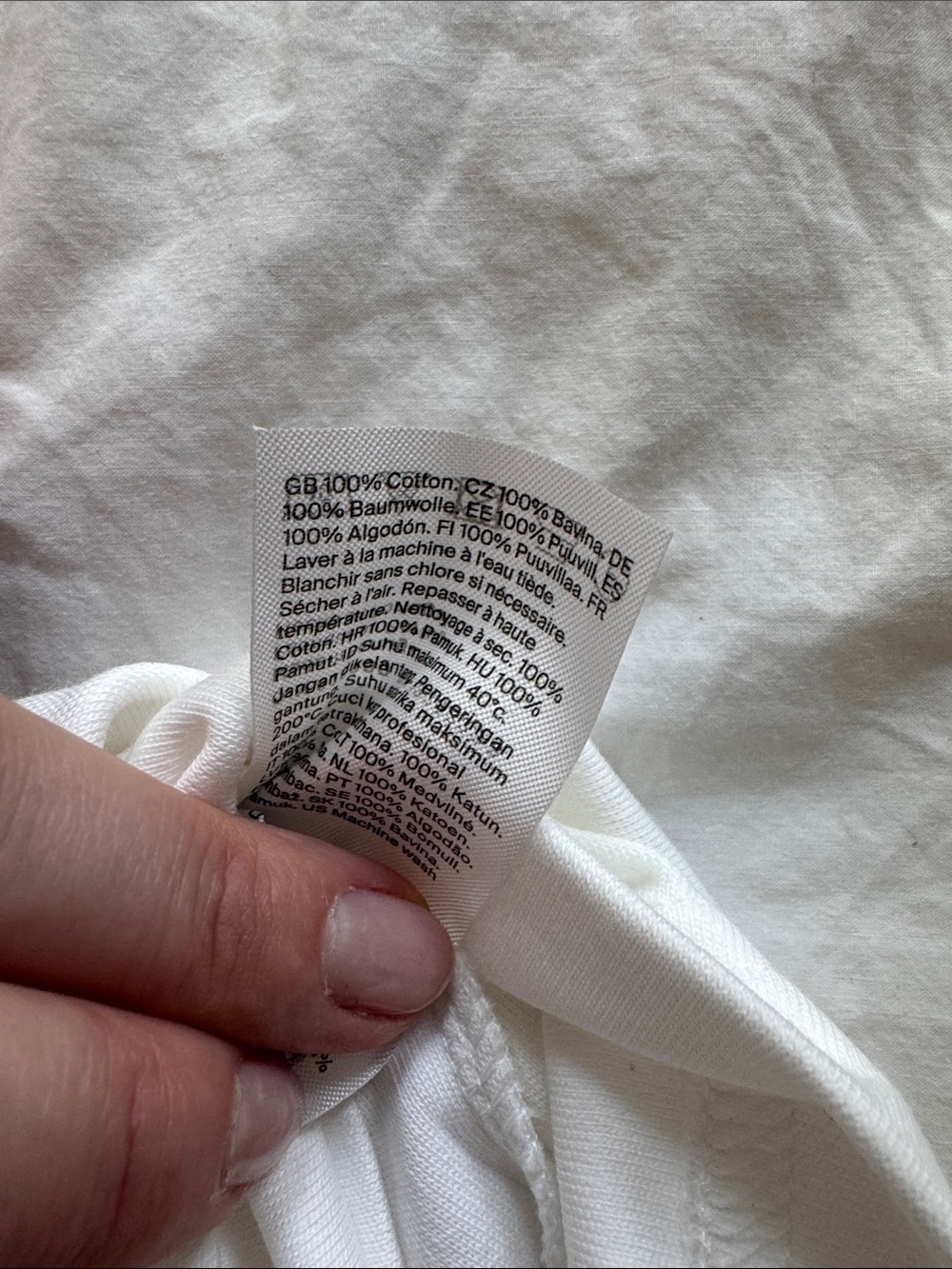 NEW COS 100% Cotton Oversized Boxy Tee Shirt in White, size M - Picture 8 of 8
